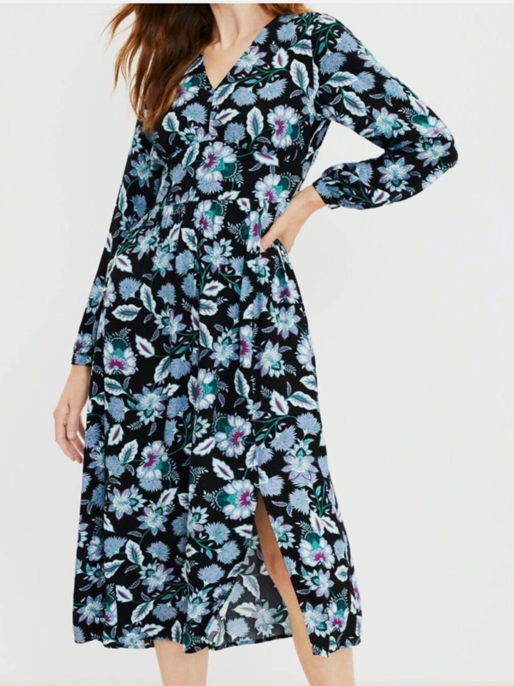 Floral V-Neck Dress